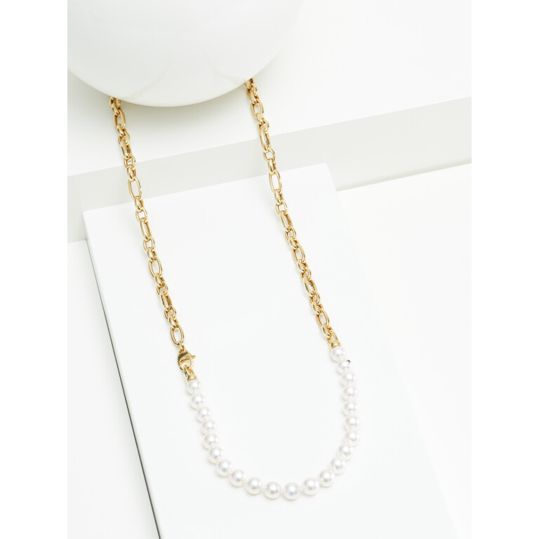 Yana Nesper Balthasar collier geelgoud met Parel - BA3 - #4 Yana Nesper Balthasar collier geelgoud met Parel - BA3 - #4