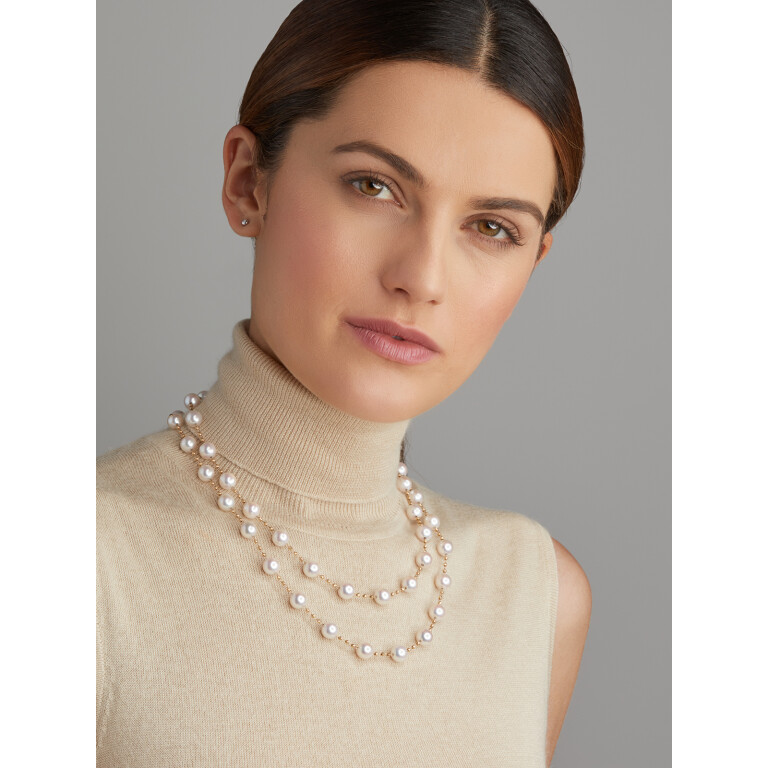 Yana Nesper Charmant collier geelgoud met Parel - CH16 - #2 Yana Nesper Charmant collier geelgoud met Parel - CH16 - #2