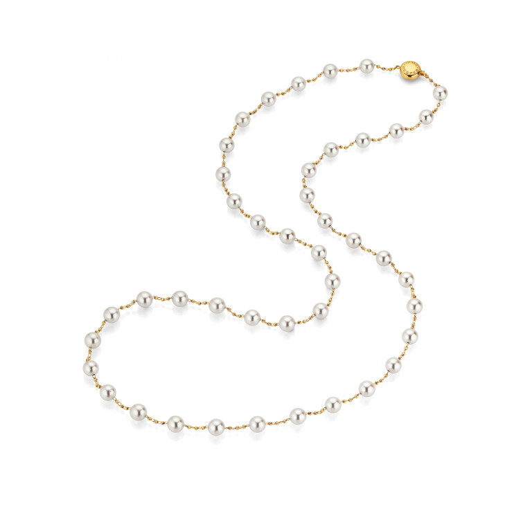 Yana Nesper Charmant collier geelgoud met Parel - CH16 - #5 Yana Nesper Charmant collier geelgoud met Parel - CH16 - #5