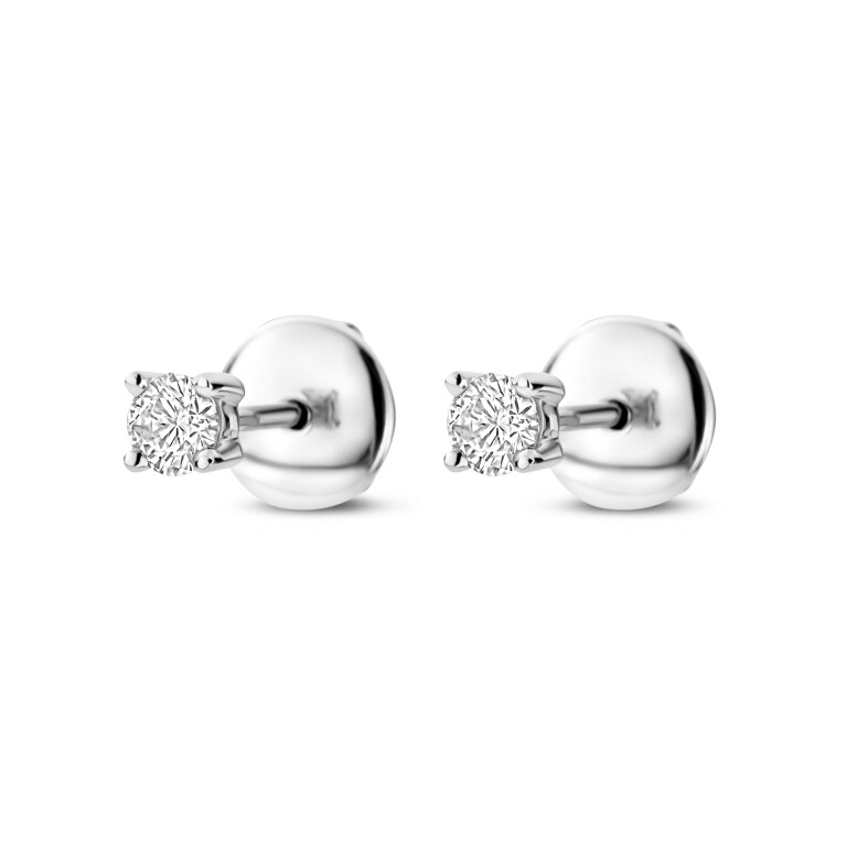 witgoud solitair oorknoppen met diamant Schaap en Citroen Diamonds - #3 witgoud solitair oorknoppen met diamant Schaap en Citroen Diamonds - #3