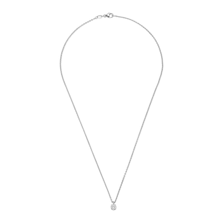 witgoud collier met hanger solitair met diamant Schaap en Citroen Diamonds - #3 witgoud collier met hanger solitair met diamant Schaap en Citroen Diamonds - #3