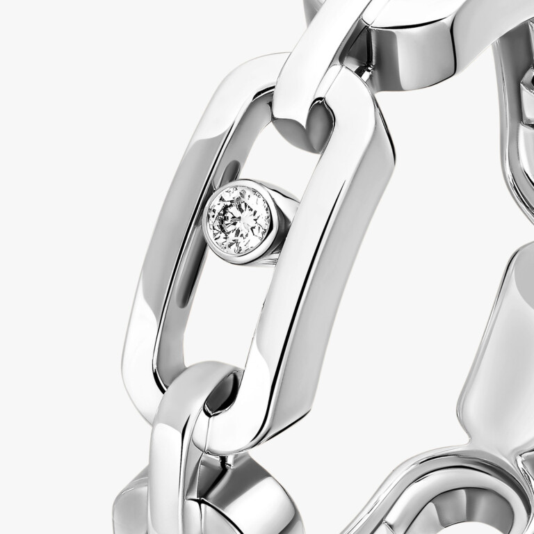 Messika Move Link ring witgoud met diamant - 12078-WG - #4 Messika Move Link ring witgoud met diamant - 12078-WG - #4