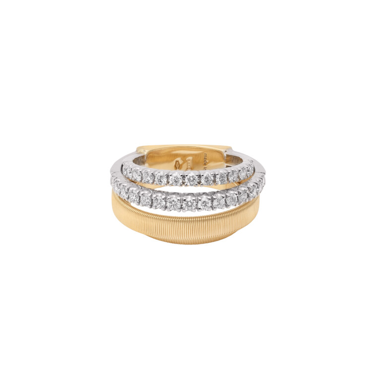 Marco Bicego Masai ring geel/wit goud met diamant - AG363-B - #2 Marco Bicego Masai ring geel/wit goud met diamant - AG363-B - #2