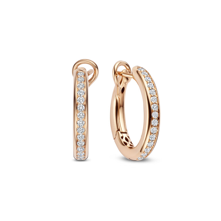 roodgoud oorringen met diamant Schaap en Citroen Diamonds - #1 roodgoud oorringen met diamant Schaap en Citroen Diamonds - #1