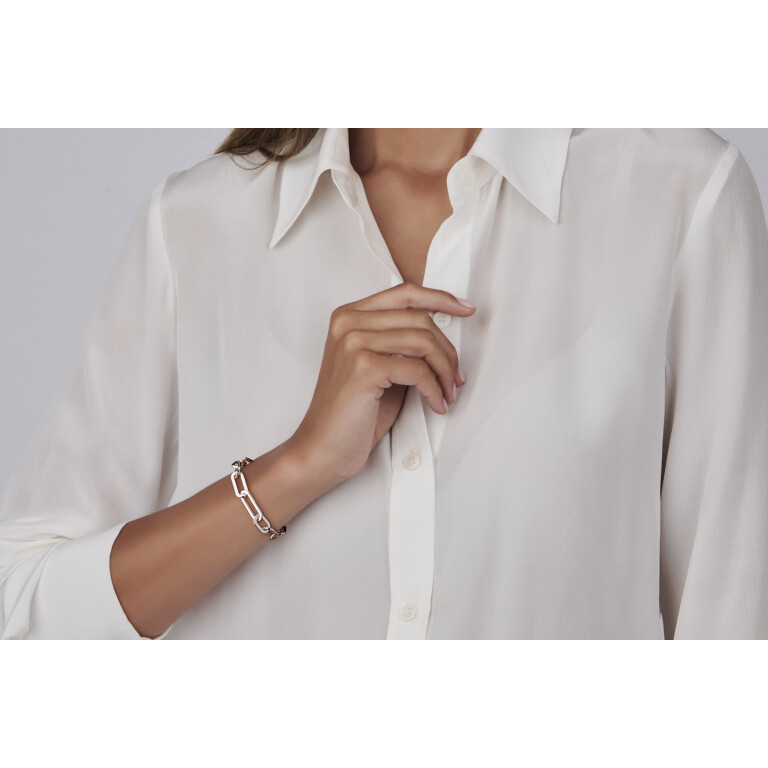 witgoud schakel armband Schaap en Citroen Essentials - #2 witgoud schakel armband Schaap en Citroen Essentials - #2