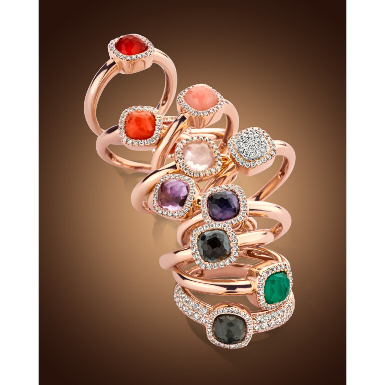 Tirisi Jewelry Milano Sweeties Ringen roodgoud met diamant - TR9624RUP - #5 Tirisi Jewelry Milano Sweeties Ringen roodgoud met diamant - TR9624RUP - #5