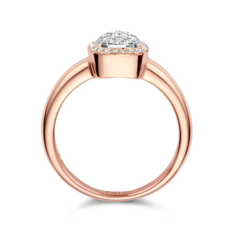 Tirisi Jewelry Milano Sweeties Ringen rosé/wit goud met diamant - TR9632D(2P) - #3 Tirisi Jewelry Milano Sweeties Ringen rosé/wit goud met diamant - TR9632D(2P) - #3
