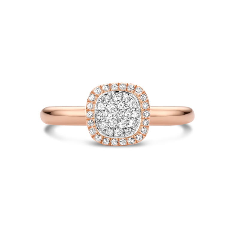 Tirisi Jewelry Milano Sweeties Ringen rosé/wit goud met diamant - TR9632D(2P) - #4 Tirisi Jewelry Milano Sweeties Ringen rosé/wit goud met diamant - TR9632D(2P) - #4