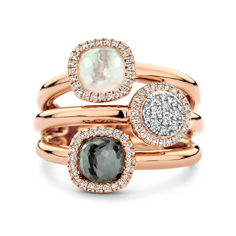 Tirisi Jewelry Milano Sweeties ring roodgoud met diamant - TR9757WQ+HMP - #3 Tirisi Jewelry Milano Sweeties ring roodgoud met diamant - TR9757WQ+HMP - #3