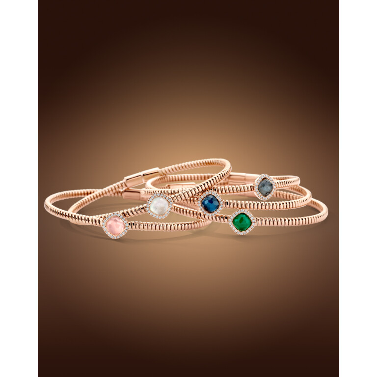 Tirisi Jewelry Milano Sweeties armband roodgoud met diamant - TB2208WQP - #3 Tirisi Jewelry Milano Sweeties armband roodgoud met diamant - TB2208WQP - #3