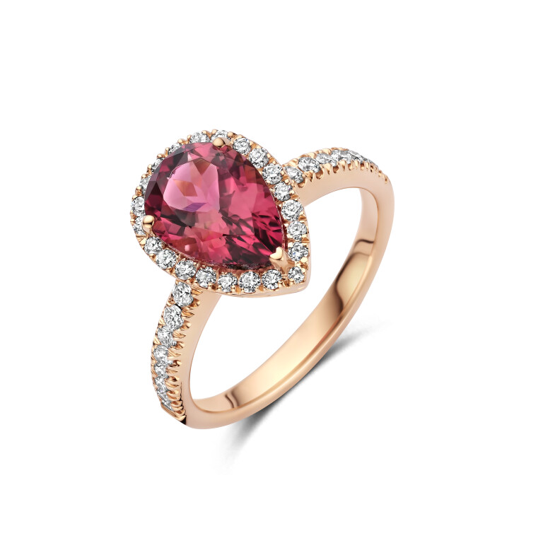 roodgoud ring met diamant Schaap en Citroen Colours - #1 roodgoud ring met diamant Schaap en Citroen Colours - #1