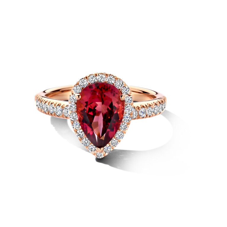 roodgoud ring met diamant Schaap en Citroen Colours - #5 roodgoud ring met diamant Schaap en Citroen Colours - #5