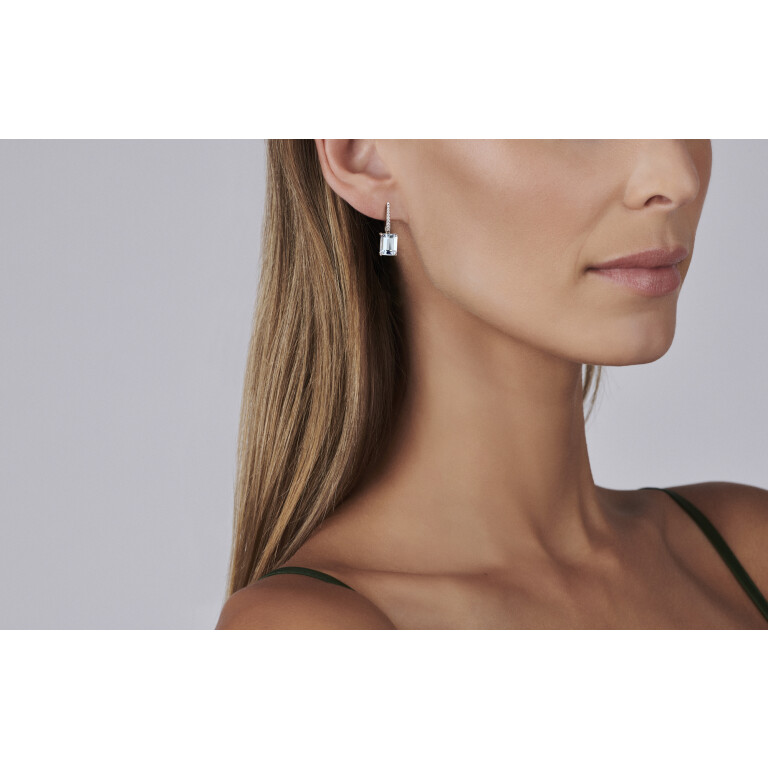 witgoud oorhangers met diamant Schaap en Citroen Colours - #2 witgoud oorhangers met diamant Schaap en Citroen Colours - #2