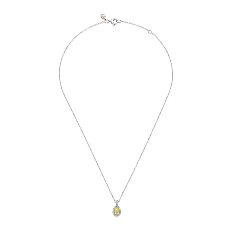 witgoud collier met hanger met diamant SC Highlights Diamonds - #3 witgoud collier met hanger met diamant SC Highlights Diamonds - #3