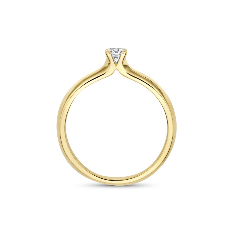 geelgoud solitair ring met diamant Schaap en Citroen Diamonds - #5 geelgoud solitair ring met diamant Schaap en Citroen Diamonds - #5