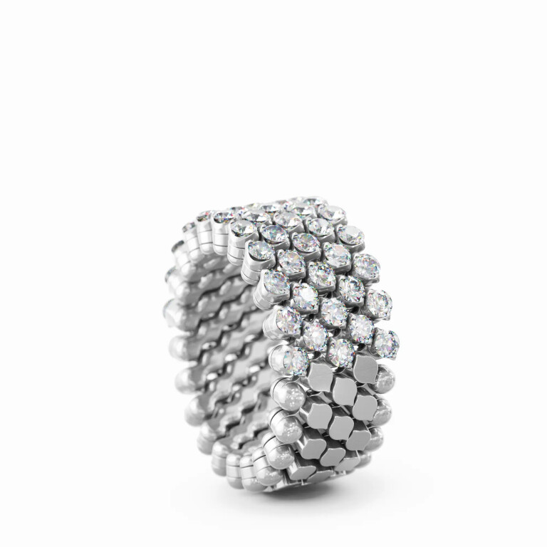 Serafino Consoli Brevetto Classic Ringen witgoud met diamant - RMS5H2WGWD - #4 Serafino Consoli Brevetto Classic Ringen witgoud met diamant - RMS5H2WGWD - #4