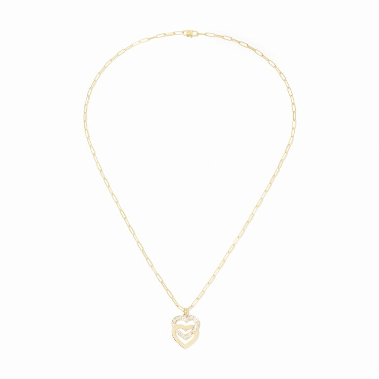 dinh van Double Coeurs collier geelgoud met diamant - 745311 - #2 dinh van Double Coeurs collier geelgoud met diamant - 745311 - #2