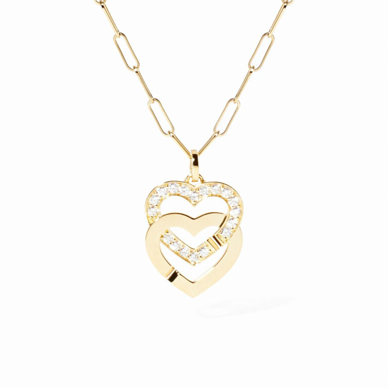dinh van Double Coeurs collier geelgoud met diamant - 745311 - #3 dinh van Double Coeurs collier geelgoud met diamant - 745311 - #3