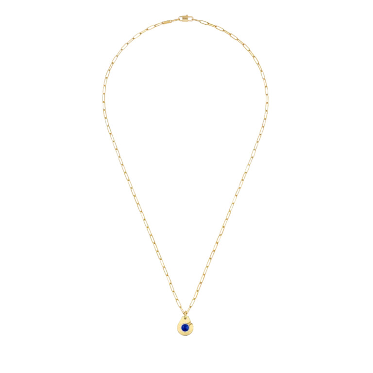 dinh van Menottes dinh van collier met hanger geelgoud met Lapis lazuli - 667631 - #2 dinh van Menottes dinh van collier met hanger geelgoud met Lapis lazuli - 667631 - #2