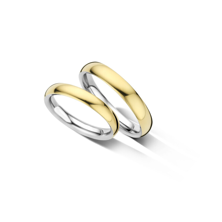 geel/wit goud trouwring Classic Love Collection - 32035 - #5 geel/wit goud trouwring Classic Love Collection - 32035 - #5