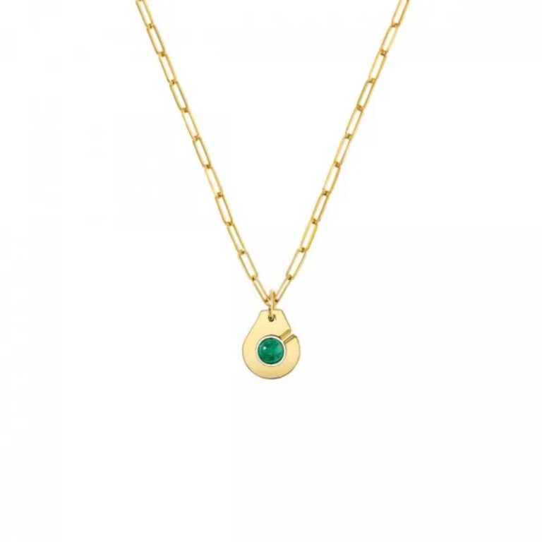 dinh van Menottes dinh van Colliers geelgoud met Malachiet - 667621 - #2 dinh van Menottes dinh van Colliers geelgoud met Malachiet - 667621 - #2