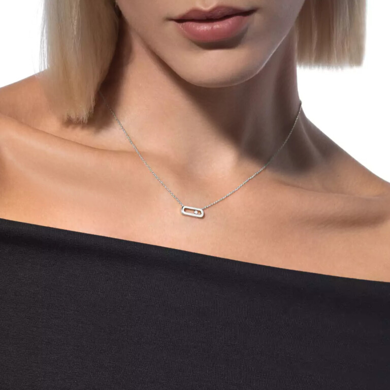 Messika Move Uno collier met hanger witgoud met diamant - 14613-WG - #3 Messika Move Uno collier met hanger witgoud met diamant - 14613-WG - #3