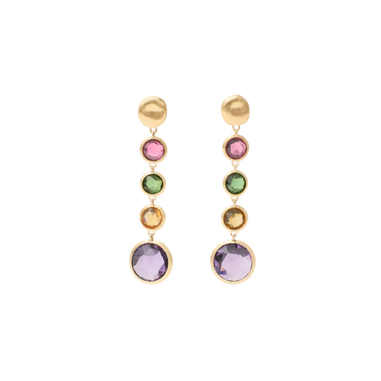 Marco Bicego Jaipur oorhangers geelgoud met Diversen - OB901-MIX01 - #1 Marco Bicego Jaipur oorhangers geelgoud met Diversen - OB901-MIX01 - #1