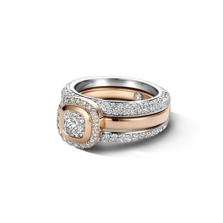roodgoud ring met diamant Schaap en Citroen Diamonds - #4 roodgoud ring met diamant Schaap en Citroen Diamonds - #4