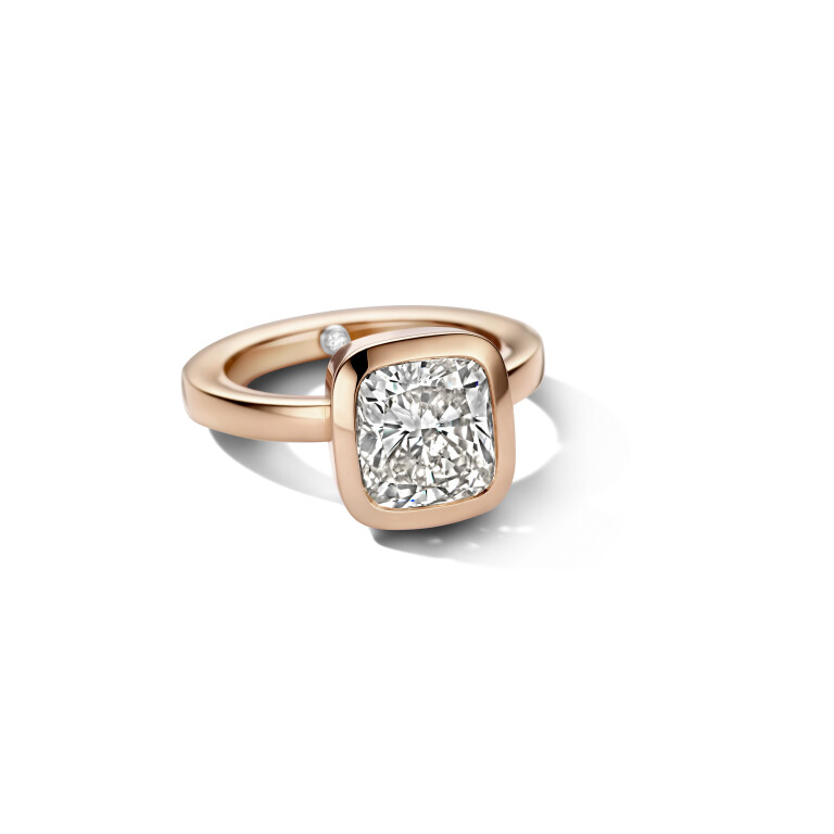 roodgoud ring met diamant Schaap en Citroen Diamonds - #1 roodgoud ring met diamant Schaap en Citroen Diamonds - #1
