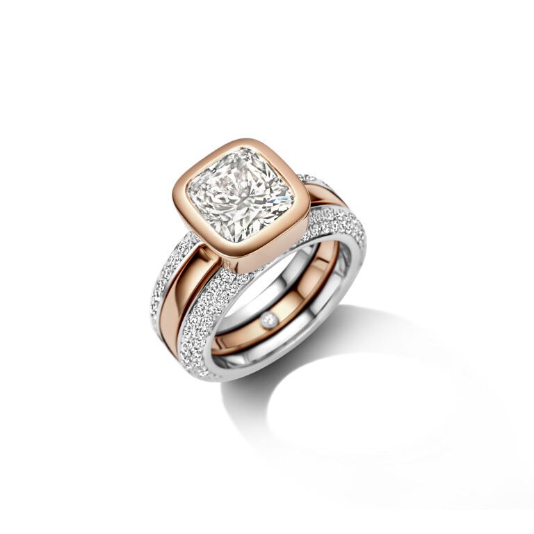 roodgoud ring met diamant Schaap en Citroen Diamonds - #3 roodgoud ring met diamant Schaap en Citroen Diamonds - #3