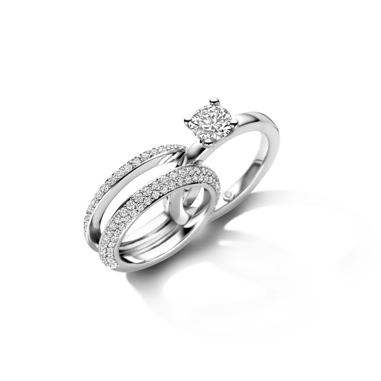 witgoud ring met diamant Schaap en Citroen Diamonds - #3 witgoud ring met diamant Schaap en Citroen Diamonds - #3