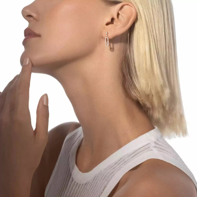 Messika Move Uno oorknoppen roodgoud met diamant - 5631-PG - #2 Messika Move Uno oorknoppen roodgoud met diamant - 5631-PG - #2