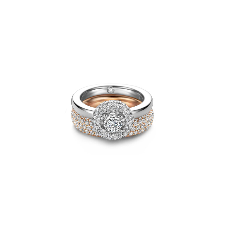roodgoud ring met diamant Schaap en Citroen Diamonds - #6 roodgoud ring met diamant Schaap en Citroen Diamonds - #6