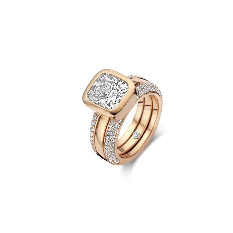 roodgoud ring met diamant Schaap en Citroen Diamonds - #6 roodgoud ring met diamant Schaap en Citroen Diamonds - #6