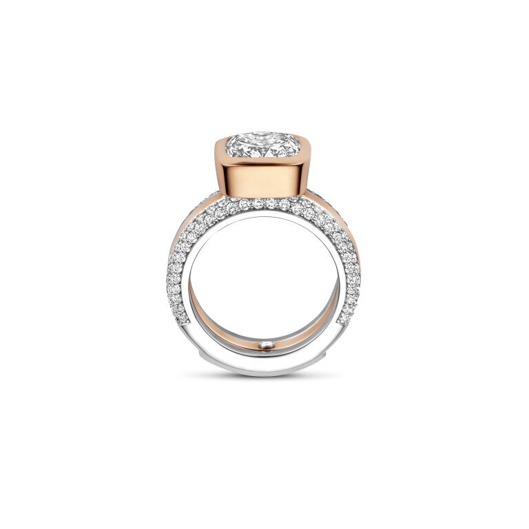 witgoud ring met diamant Schaap en Citroen Diamonds - #18 witgoud ring met diamant Schaap en Citroen Diamonds - #18