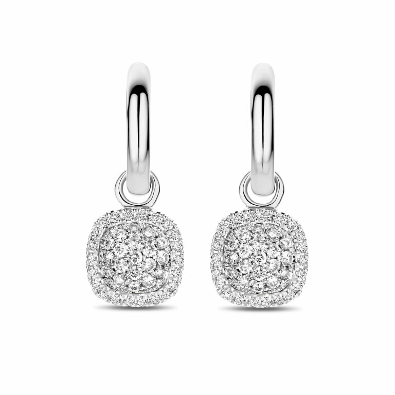Tirisi Jewelry Milano Sweeties oorhangers witgoud met diamant - TE9331DW - #1 Tirisi Jewelry Milano Sweeties oorhangers witgoud met diamant - TE9331DW - #1