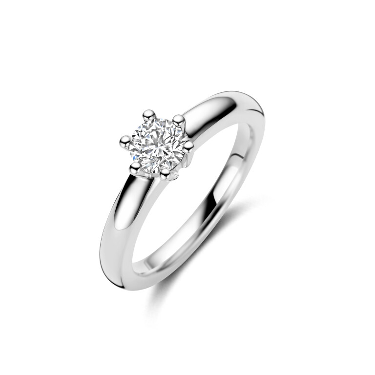 witgoud solitair ring met diamant Schaap en Citroen Diamonds - #1 witgoud solitair ring met diamant Schaap en Citroen Diamonds - #1