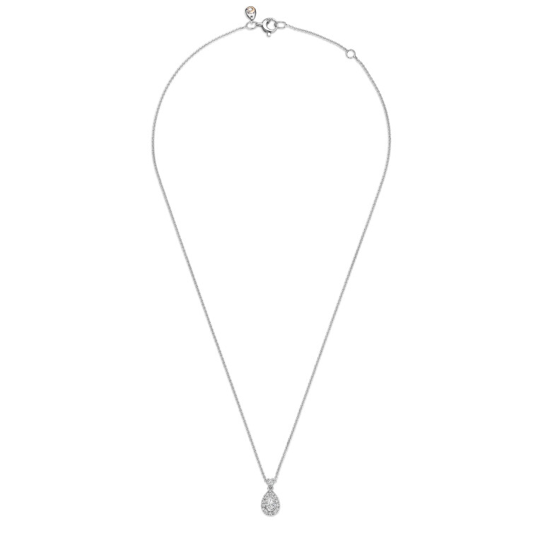 witgoud collier met hanger met diamant Schaap en Citroen Diamonds - #3 witgoud collier met hanger met diamant Schaap en Citroen Diamonds - #3