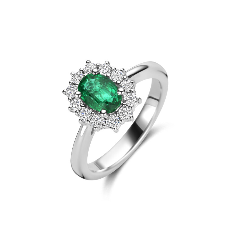 witgoud entourage ring met diamant Schaap en Citroen Colours - #2 witgoud entourage ring met diamant Schaap en Citroen Colours - #2