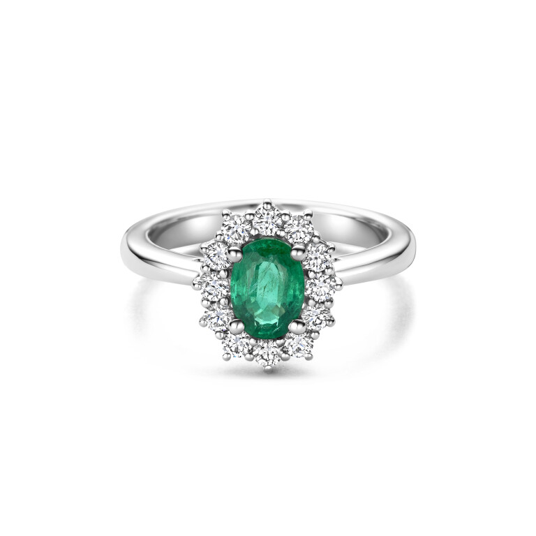 witgoud entourage ring met diamant Schaap en Citroen Colours - #3 witgoud entourage ring met diamant Schaap en Citroen Colours - #3