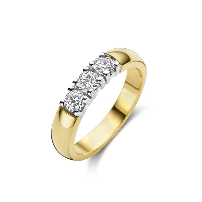 geel/wit goud alliance ring met diamant Schaap en Citroen Diamonds - #1 geel/wit goud alliance ring met diamant Schaap en Citroen Diamonds - #1