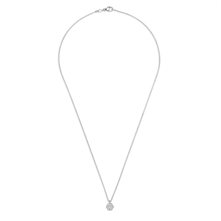 witgoud collier met hanger solitair met diamant Schaap en Citroen Diamonds - #3 witgoud collier met hanger solitair met diamant Schaap en Citroen Diamonds - #3