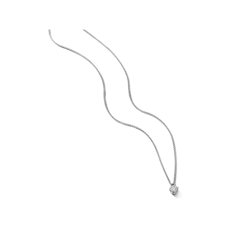 witgoud collier met hanger solitair met diamant Schaap en Citroen Diamonds - #2 witgoud collier met hanger solitair met diamant Schaap en Citroen Diamonds - #2