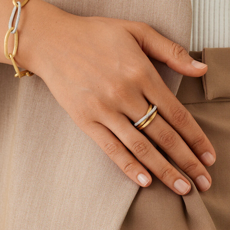 Marco Bicego Jaipur ring geelgoud met diamant - AB646-B - #4 Marco Bicego Jaipur ring geelgoud met diamant - AB646-B - #4