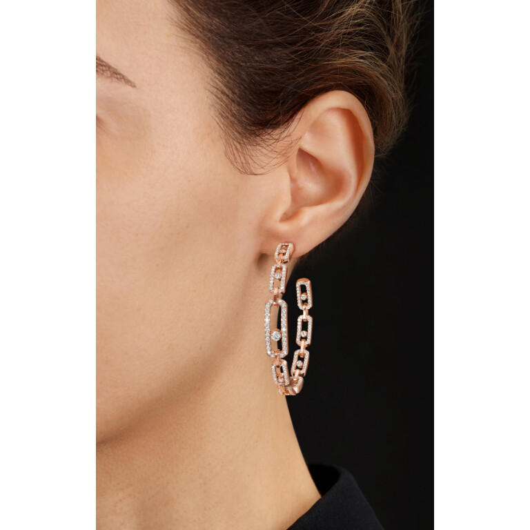 Messika Move Link oorhangers roodgoud met diamant - 12362-PG - #2 Messika Move Link oorhangers roodgoud met diamant - 12362-PG - #2