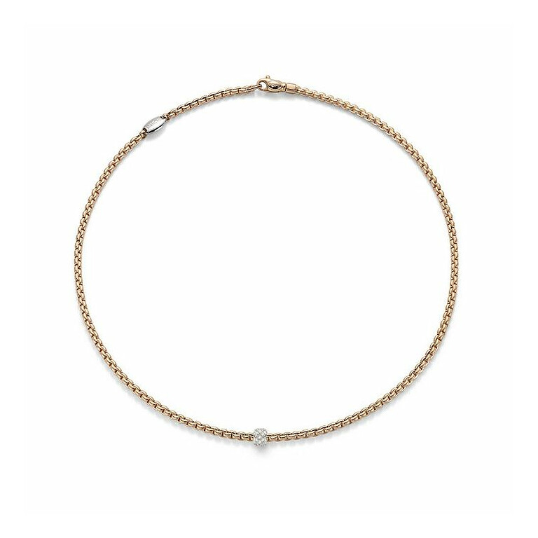 Fope Eka Tiny collier geel/wit goud met diamant - 73001CX_PB_G_XBX_045 - #1 Fope Eka Tiny collier geel/wit goud met diamant - 73001CX_PB_G_XBX_045 - #1