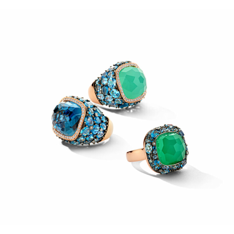 Tirisi Jewelry Doha ring roodgoud met diamant - TR9408AQBTP - #4 Tirisi Jewelry Doha ring roodgoud met diamant - TR9408AQBTP - #4