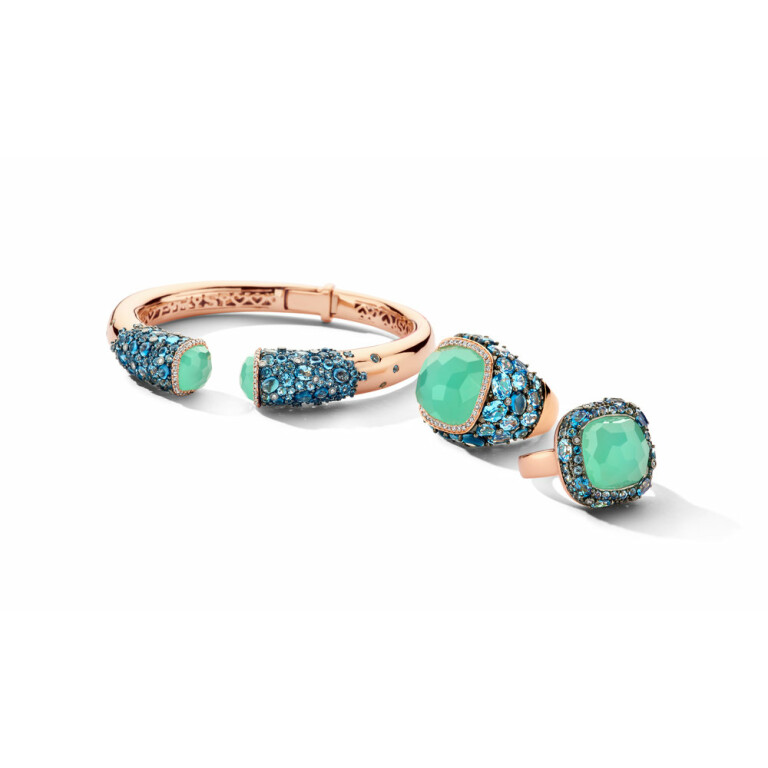 Tirisi Jewelry Doha ring roodgoud met diamant - TR9408AQBTP - #5 Tirisi Jewelry Doha ring roodgoud met diamant - TR9408AQBTP - #5