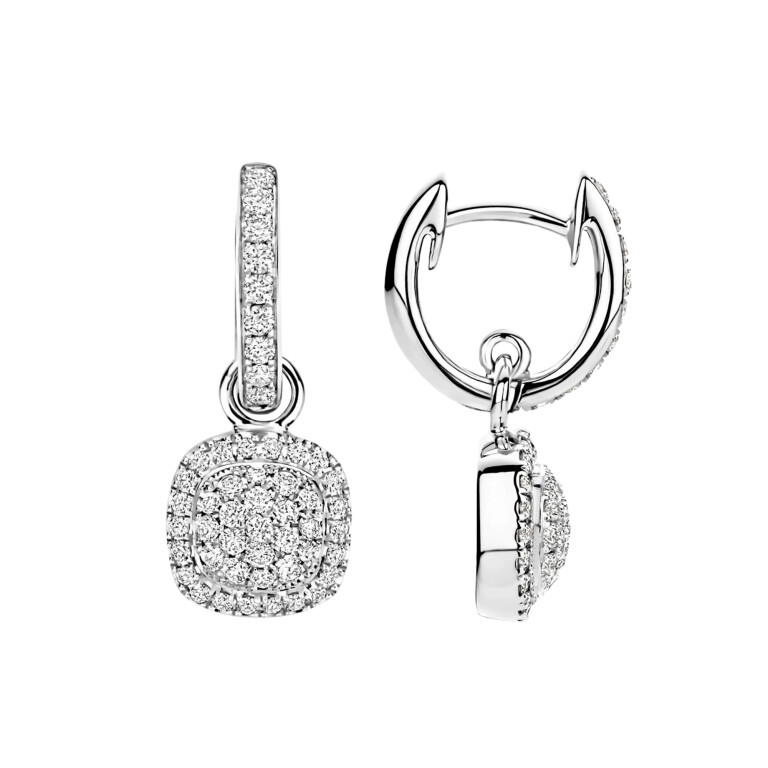 Tirisi Jewelry Milano Sweeties oorhangers witgoud met diamant - TE9331DW - #2 Tirisi Jewelry Milano Sweeties oorhangers witgoud met diamant - TE9331DW - #2