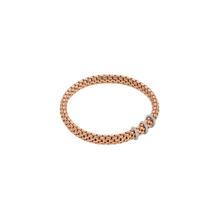 Fope Vendome flexibele armband rosé/wit goud met diamant - 59202BX_PB_R_XBX_00M - #1 Fope Vendome flexibele armband rosé/wit goud met diamant - 59202BX_PB_R_XBX_00M - #1